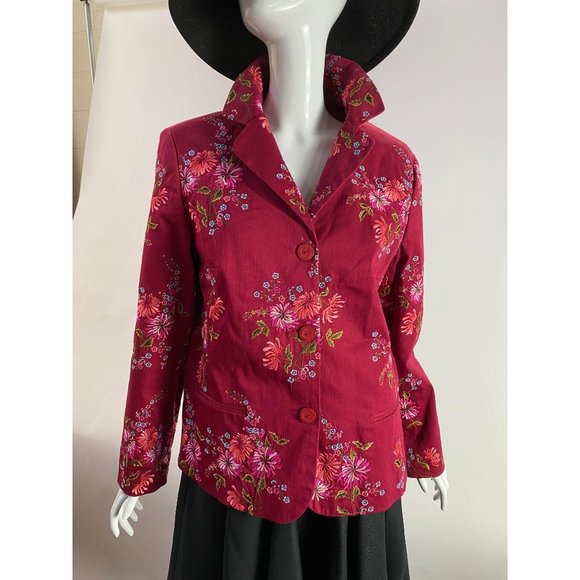 Coldwater Creek Embroidered Jacket Sz M - Picture 1 of 12